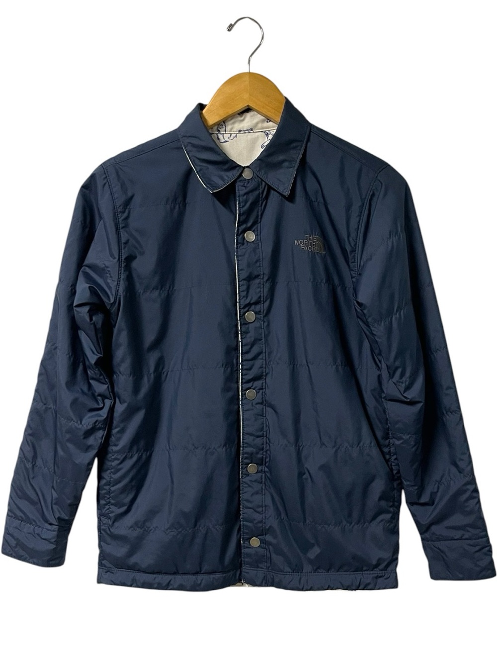 The North Face Boy’s 14/16-L Navy Button-Front Lightweight Jacket